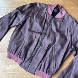 Haider Ackermann Silk Bomber in Dusty Rose